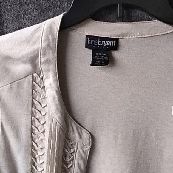 Lane Bryant long sleeved shirt. Cream - Picture 2 of 3